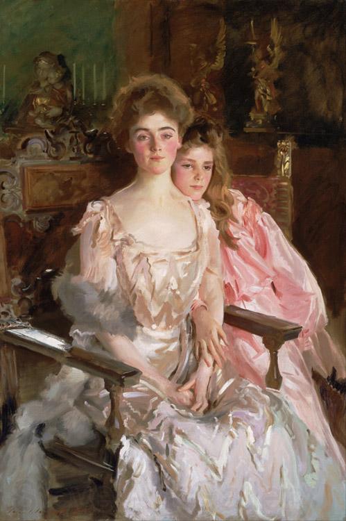 John Singer Sargent Mrs Fiske Warren (Gretchen Osgood) and Her Daughter Rachel (mk18) France oil painting art